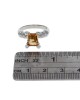 Citrine and Diamond Ring in White Gold